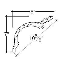 Side View of Plaster Cove Moulding – DC507-058 Side View image of Plaster Cove Moulding – DC507-058