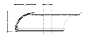 2D View image of Plaster Cornice – DC507-060