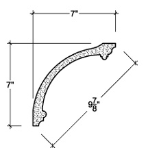 Side View image of Plaster Cornice – DC507-060