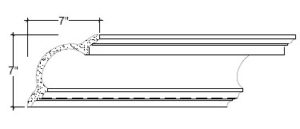 2D View of Plaster Cove Moulding – DC507-066 2D View image of Plaster Cove Moulding – DC507-066
