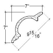 Side View of Plaster Cove Moulding – DC507-066 Side View image of Plaster Cove Moulding – DC507-066