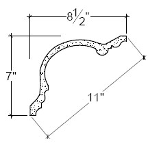 Side View image of Plaster Cove Moulding – DC507-067