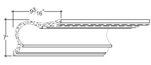 2D View of Plaster Cove Moulding – DC507-088 2D View image of Plaster Cove Moulding – DC507-088