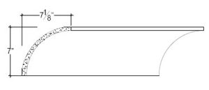 2D View of Plaster Cove Moulding – DC507-121 2D View image of Plaster Cove Moulding – DC507-121