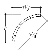 Side View of Plaster Cove Moulding – DC507-121 Side View image of Plaster Cove Moulding – DC507-121