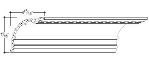 2D View image of Plaster Cove Moulding – DC507-133A