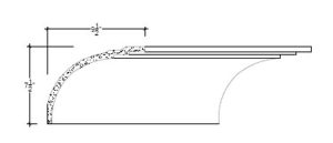2D View image of Plaster Cove Moulding – DC507-157