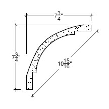 Side View image of Plaster Cove Moulding – DC507-175