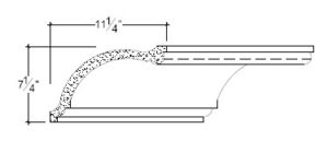 2D View image of Plaster Cove Moulding – DC507-184