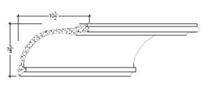 2D View of Plaster Cove Moulding – DC507-197 2D View image of Plaster Cove Moulding – DC507-197