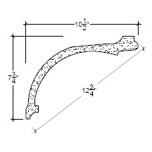 Side View of Plaster Cove Moulding – DC507-197 Side View image of Plaster Cove Moulding – DC507-197
