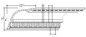 2D View image of Plaster Cornice – DC507-198