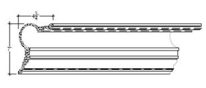 2D View image of Plaster Cove Moulding – DC507-200