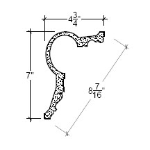 Side View image of Plaster Cove Moulding – DC507-200