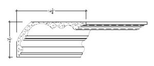 2D View image of Plaster Cove Moulding – DC507-209