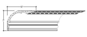 2D View image of Plaster Cove Moulding – DC507-224