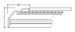2D View of Plaster Crown Moulding – DC507-246 2D View image of Plaster Crown Moulding – DC507-246