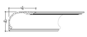 2D View image of Plaster Cove Moulding – DC507-260