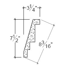 Side View image of Plaster Crown Moulding – DC507-275