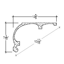 Side View image of Plaster Crown Moulding – DC507-290