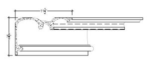 2D View of Plaster Crown Moulding – DC507-299 2D View image of Plaster Crown Moulding – DC507-299