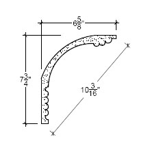 Side View of Plaster Cove Moulding – DC507-301 Side View image of Plaster Cove Moulding – DC507-301