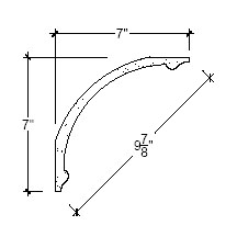 Side View image of Plaster Cove Moulding – DC507-370
