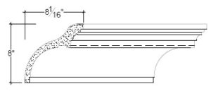 2D View image of Plaster Cove Moulding – DC508-011