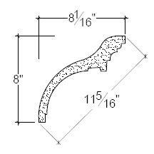 Side View image of Plaster Cove Moulding – DC508-011