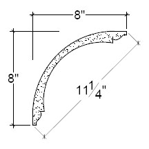 Side View image of Plaster Cove Moulding – DC508-012