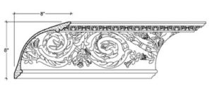 2D View image of Plaster Cornice – DC508-016