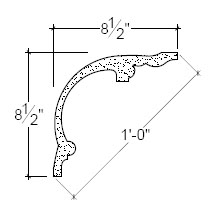 Side View image of Plaster Cove Moulding – DC508-031