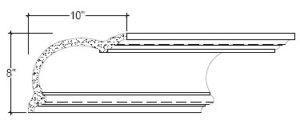 2D View image of Plaster Cove Moulding – DC508-033
