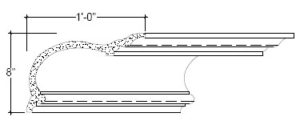 2D View image of Plaster Cove Moulding – DC508-033A