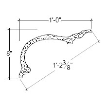 Side View image of Plaster Cove Moulding – DC508-033A