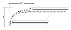 2D View of Plaster Cove Moulding – DC508-040 2D View image of Plaster Cove Moulding – DC508-040