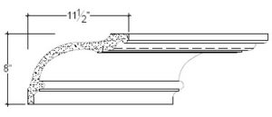 2D View image of Plaster Cove Moulding – DC508-041