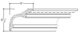 2D View image of Plaster Cove Moulding – DC508-042