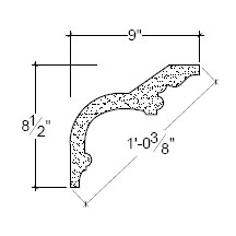 Side View image of Plaster Cove Moulding – DC508-042