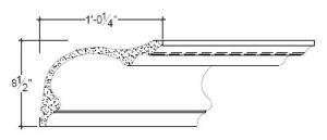 2D View image of Plaster Cove Moulding – DC508-043