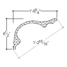 Side View image of Plaster Cove Moulding – DC508-043