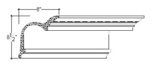 2D View image of Plaster Cove Moulding – DC508-047A