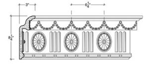 2D View image of Plaster Cornice – DC508-050