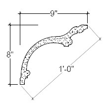 Side View image of Plaster Cove Moulding – DC508-058