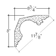 Side View of Plaster Cove Moulding – DC508-063 Side View image of Plaster Cove Moulding – DC508-063