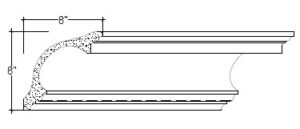 2D View image of Plaster Cove Moulding – DC508-066