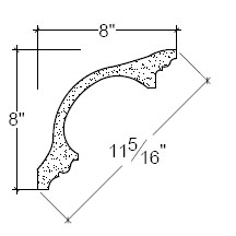 Side View image of Plaster Cove Moulding – DC508-066