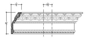 2D View image of Plaster Cornice – DC508-069
