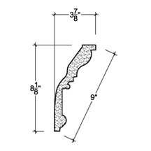 Side View image of Plaster Cornice – DC508-069