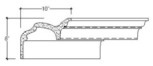 2D View image of Plaster Cove Moulding – DC508-096